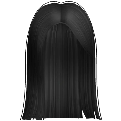 Mid Black Straight Popular Trendy Girl Hime Hair