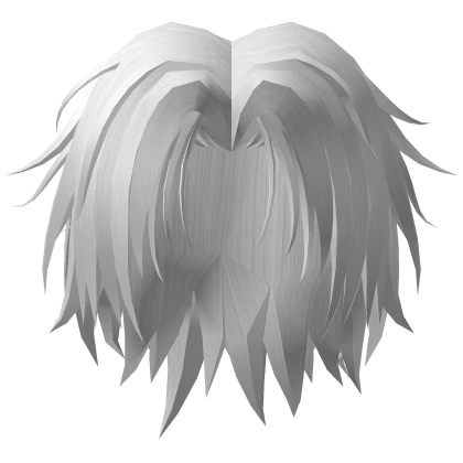 Middle Parted Messy Portor White Hair