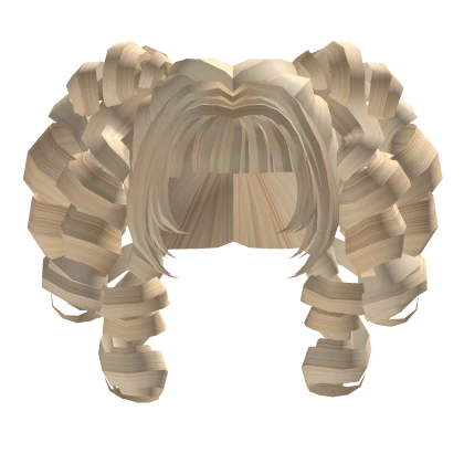 qt kawaii blonde harajuku sweet curly pigtails