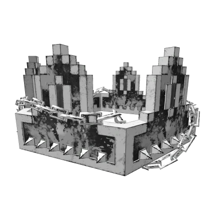 Black & White Goth Chained 8-Bit Crown [ADD-ON]