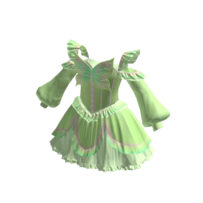 ♾️ Pastel green butterfly fairy dress
