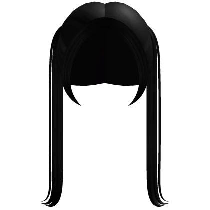 cute simple high pigtails in black