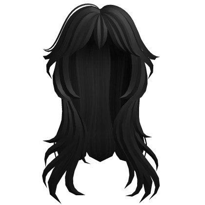 Y2K Messy Scene Wolfcut in Black