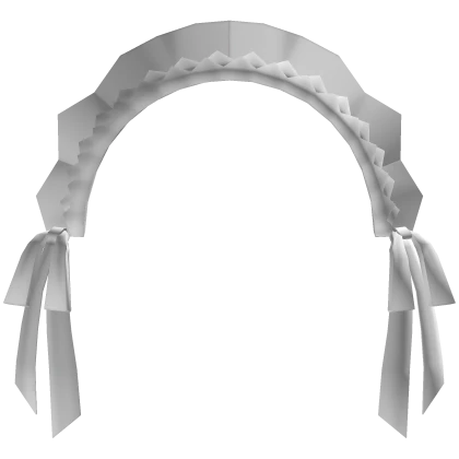 ♱ ┊ gothic ruffled white bonnet headband