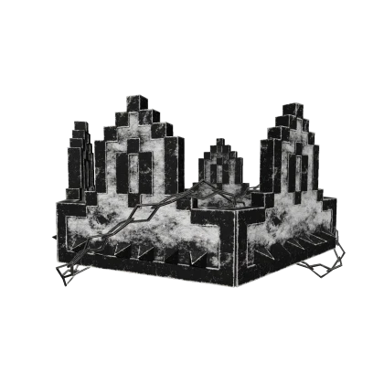 [ADD-ON] White Onyx Studded Chained 8-bit Crown