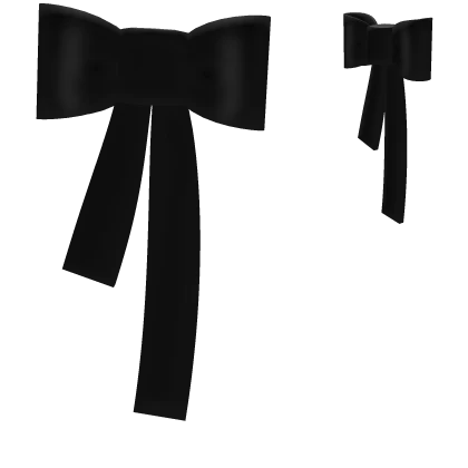 ୨୧ : black simple cute side bows