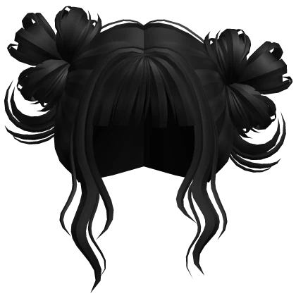 Fluffy Tilted Messy Buns (Black)