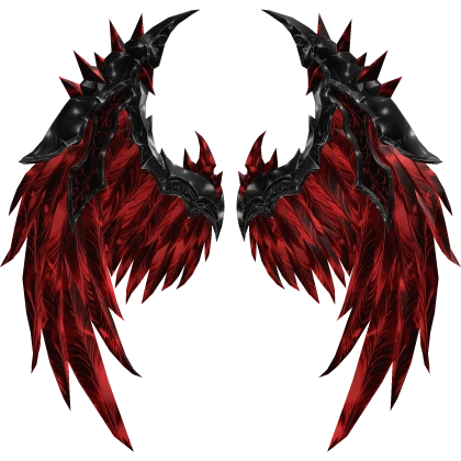 Black and Red Angel Wings