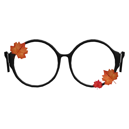 Black Fall Leaves Glasses