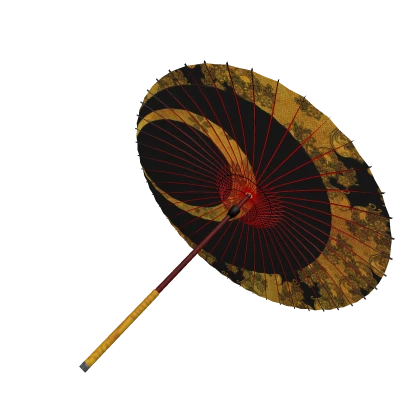 A Japanese umbrella with a moon motif