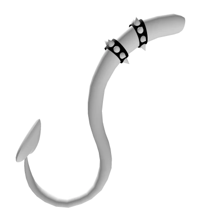 gothic white demon tail