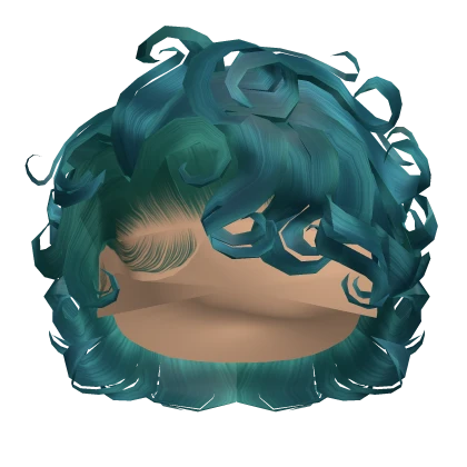 ☆ | Teal Curly Bixie Cut