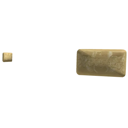 Golden Rectangle Nugget Earrings