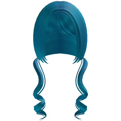 β‘ precious curly doll pigtails in blue
