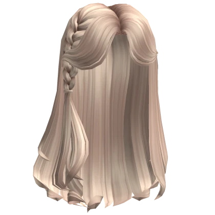 Cute Platnium Braided Girl Hair