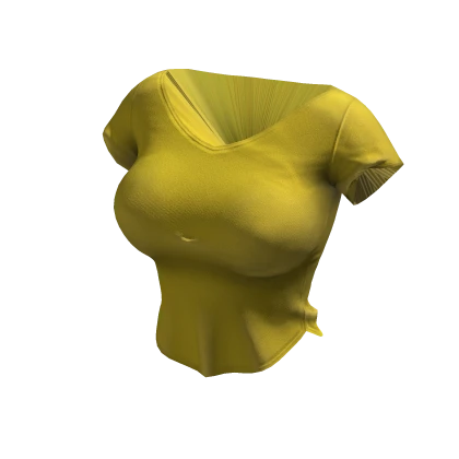 ʚ♡ɞ Basic Cropped Yellow Tee Shirt