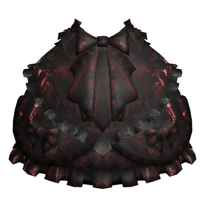 ✨Gothic Rococo Train Back Bustle Skirt-Dark Red