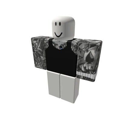 Black Tank Top w Tattoos w iced out "NLE" 🥶😈✅