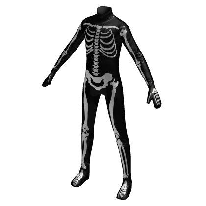 Halloween Skeleton Black Jumpsuit Full Outfit