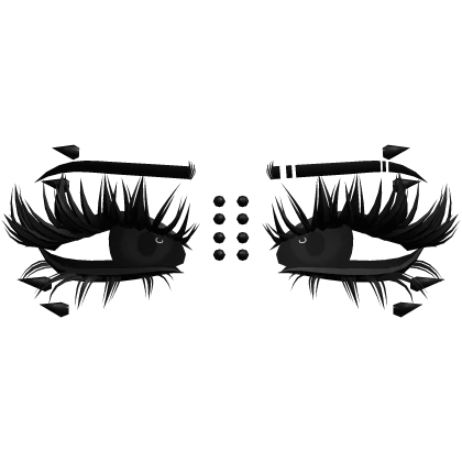 ♡ emo lashes w piercings (black)