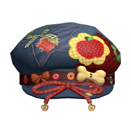 cute denim blue mori kei igari apple hat