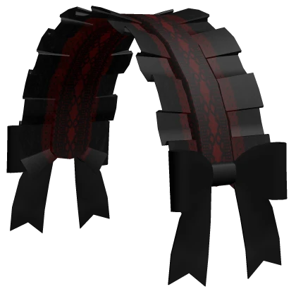 sweet red gothic lace bow headband