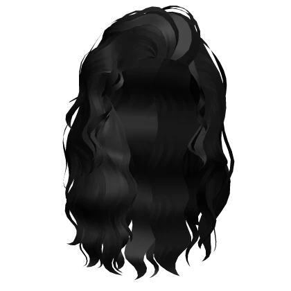 Black Wavy Summer Baddie Sidepart