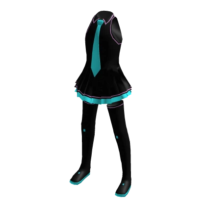 Miku pop star dress black/light blue