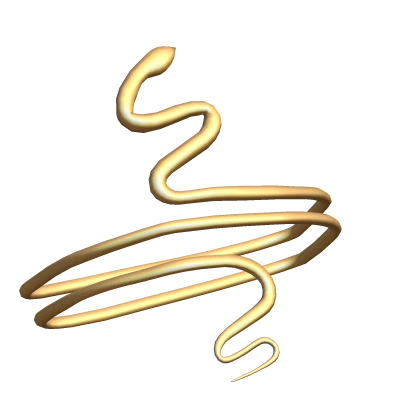 Snake Arm Band Bracelet Gold Metal 