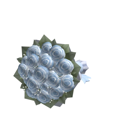 (Right) Holdable Blue Valentines Flower Bouquet