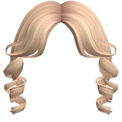 Peachy Curly Princess Bangs In Blonde