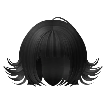 Short Anime Swirly Hair (Black)