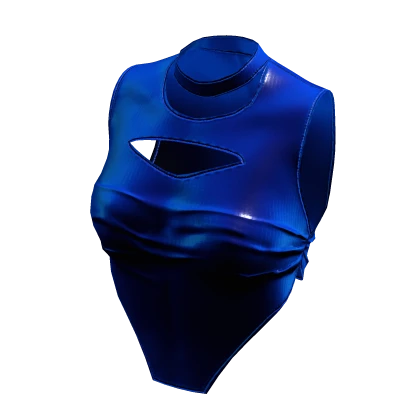 [ SPARK ] Blue Tight Corset Crop Top