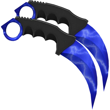 Dual Karambits - Blue Lightning