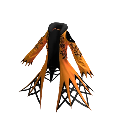 Long Spider Web Vest Pumpkin King