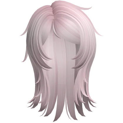☆ emo wolf cut cute wispy hair light pink