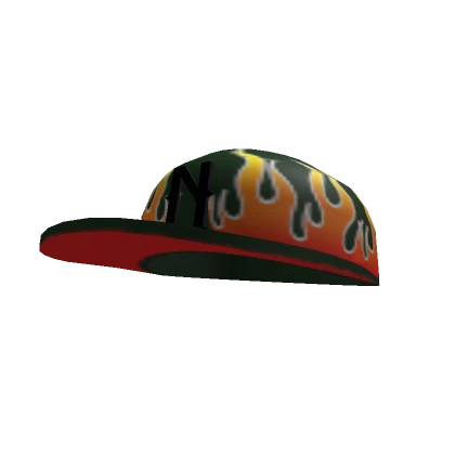 Fresh Green Fitted Cap (Flames)