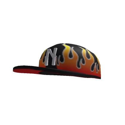 Fresh Black Fitted Cap (Flames)