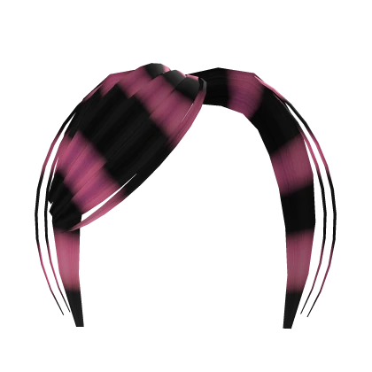 Pink & Black Raccoon printed bangs