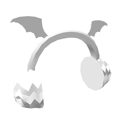 White Bat Wing Earmuffs