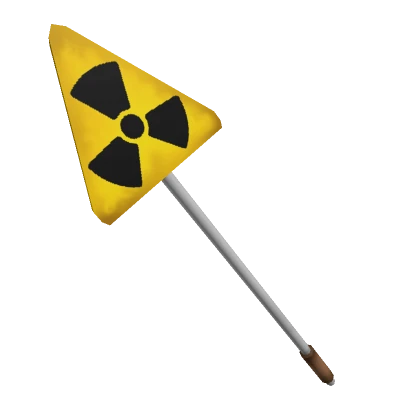 Radioactive Warning Carriable Sign