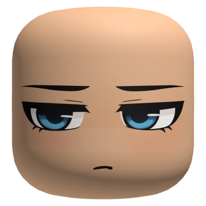 Serious Face With Blue Eyes - Light