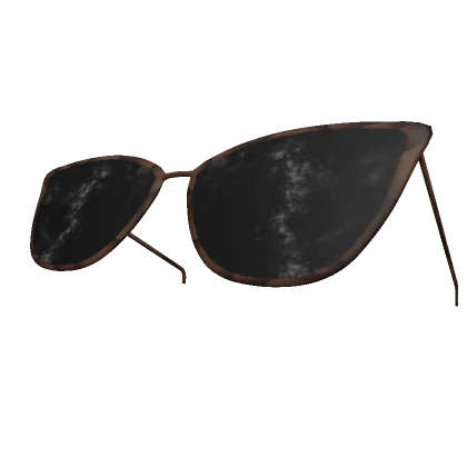 Brown Spotty Aesthetic Glasses on Head