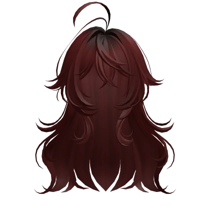 Dark Red Cute Anime Girl Hair