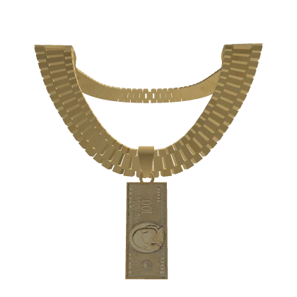 14k Rolex Chain with 100 Bill Pendant