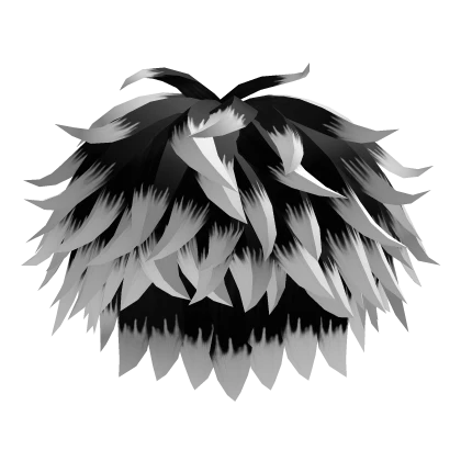 Super Messy Fluffy Boy Hair Black white s32