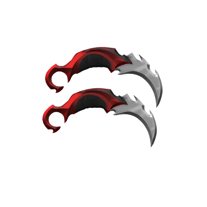Holdable Red Dual Karambits 