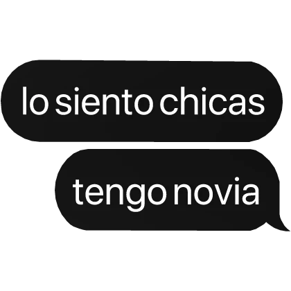 lo siento chicas tengo novia spanish text
