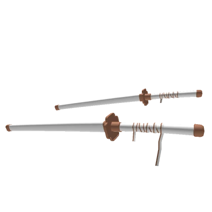 Dual White Katanas