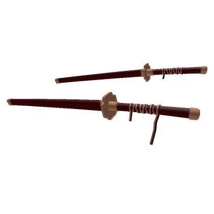 Dual Red Katanas